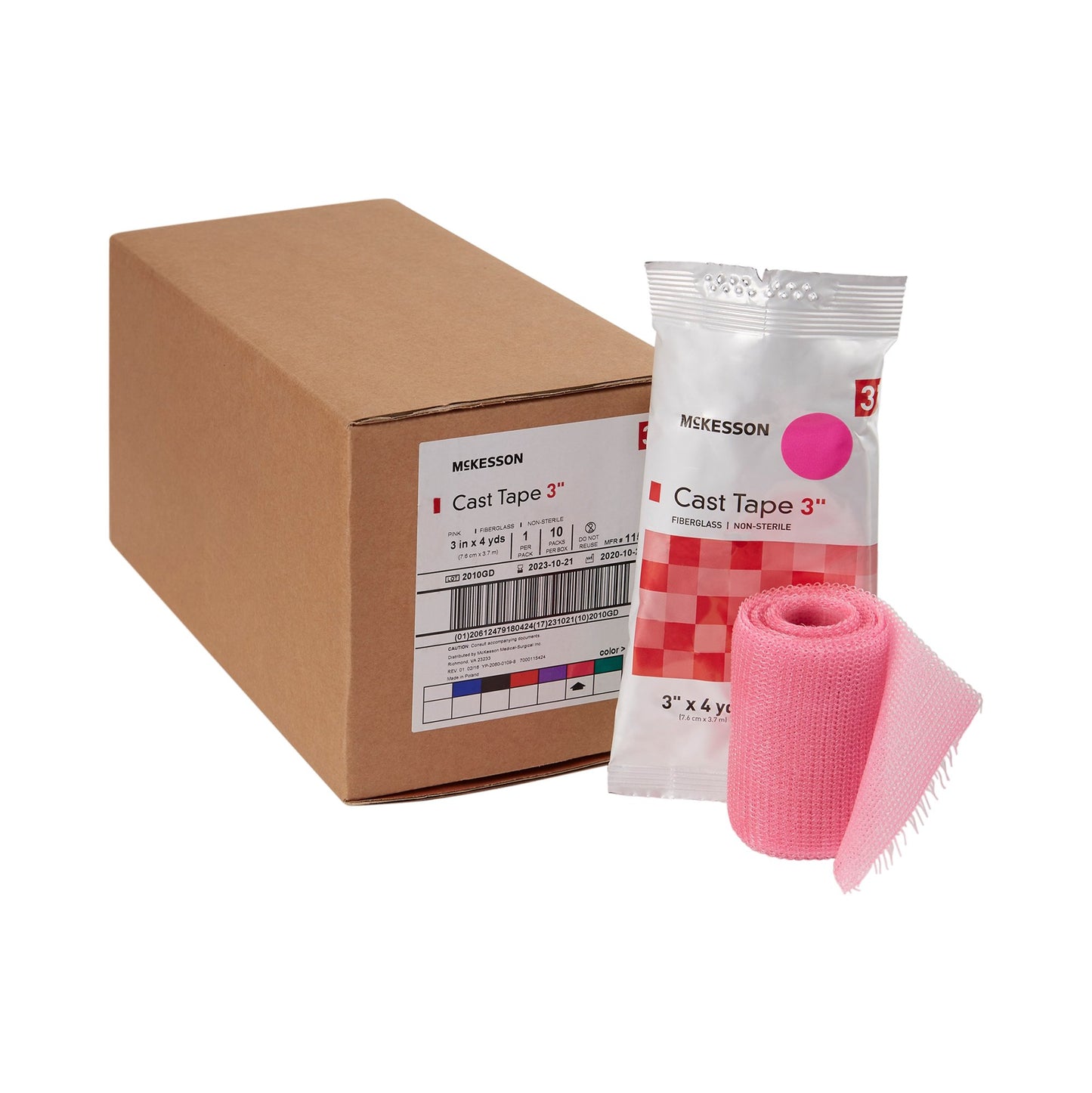 TAPE, CAST PNK LF 3"X4YDS