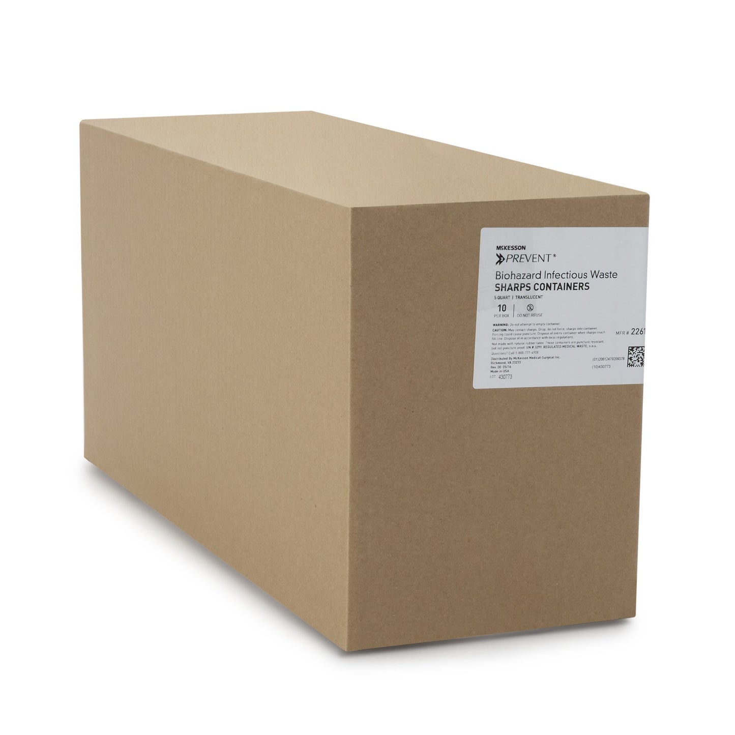 CONTAINER, SHARPS CLR 5QT HORIZ