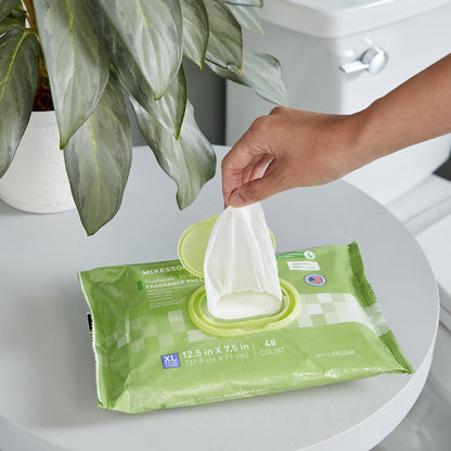 WIPE, WET FLUSHABLE XL UNSCNTDSFT PK W/LID