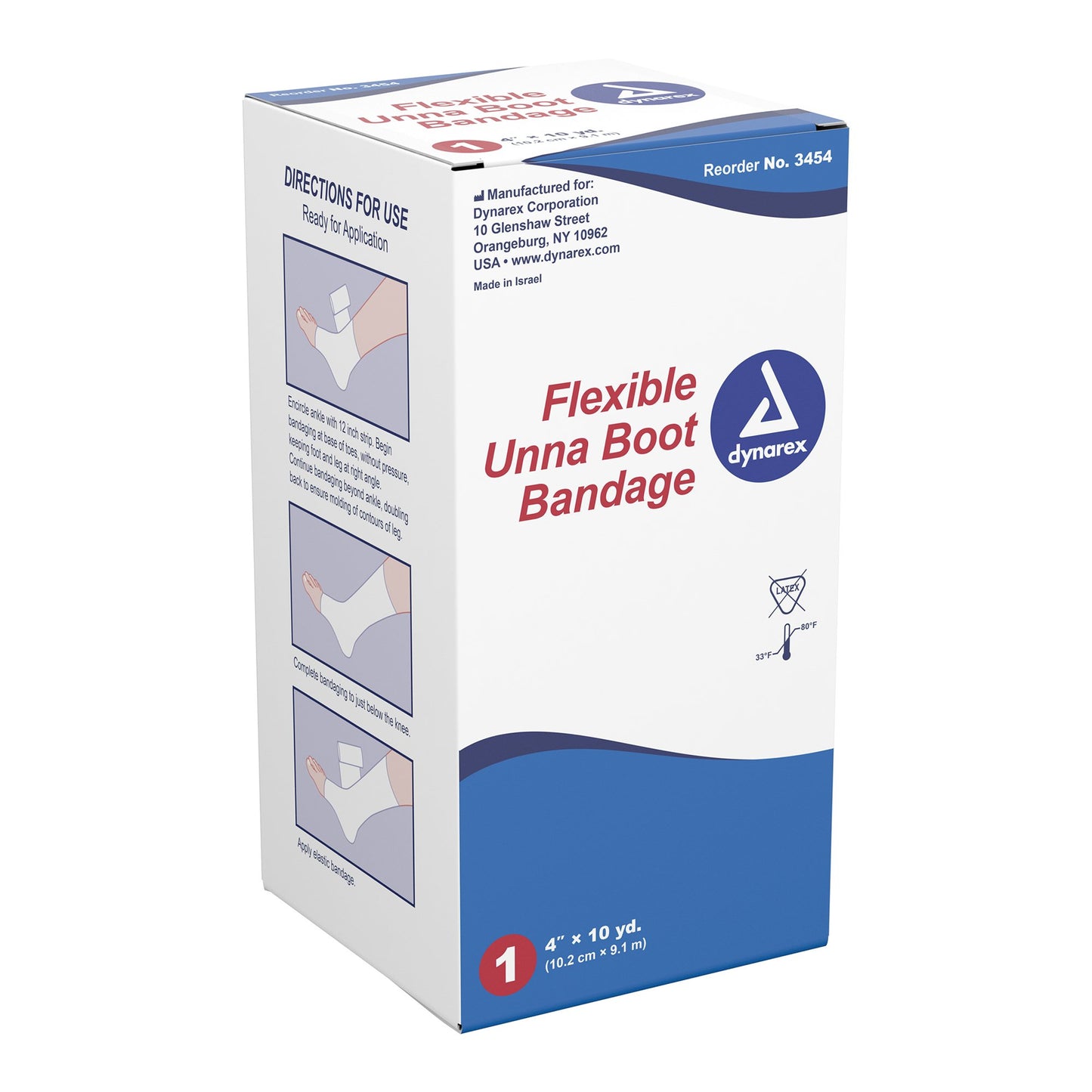 DRESSING, UNNA BOOT BANDAGE 4"X10'