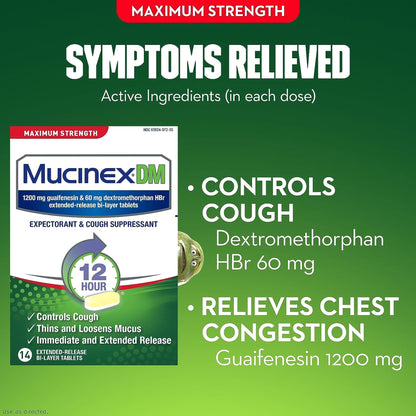 MUCINEX DM, TAB MAX STRNTH 1200-60MG