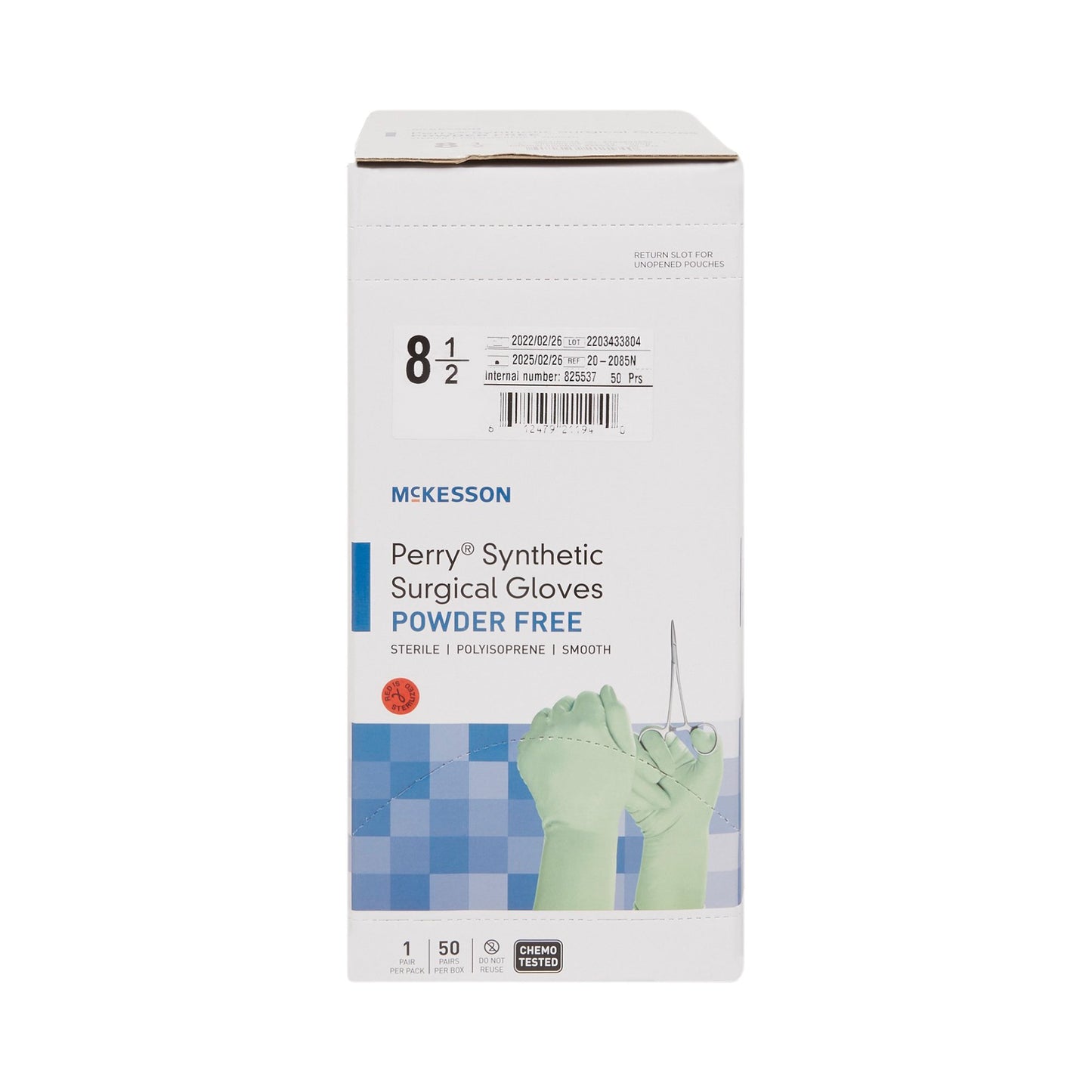 GLOVE, SURG PLYISO 8.5 STR2 SMTH CHEMO