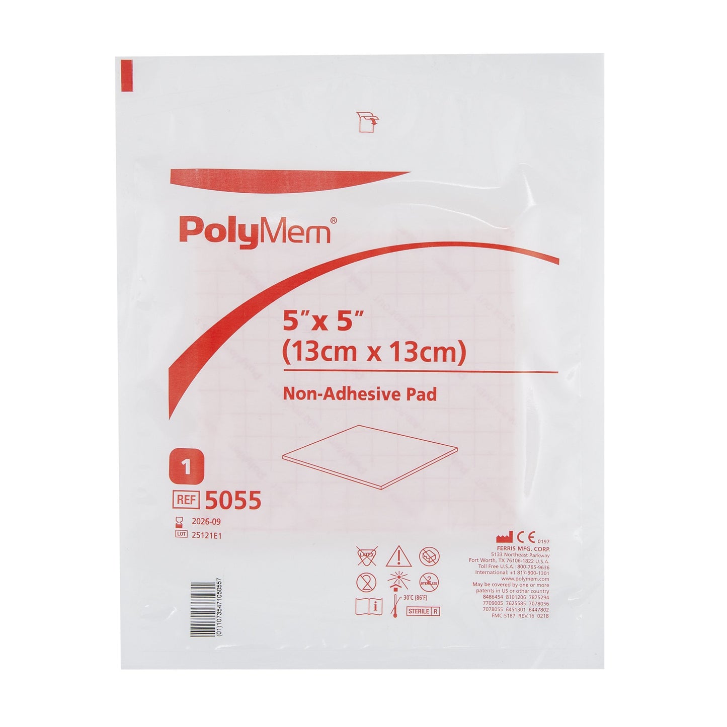 DRESSING, POLYMEM WND CARE 5X5"