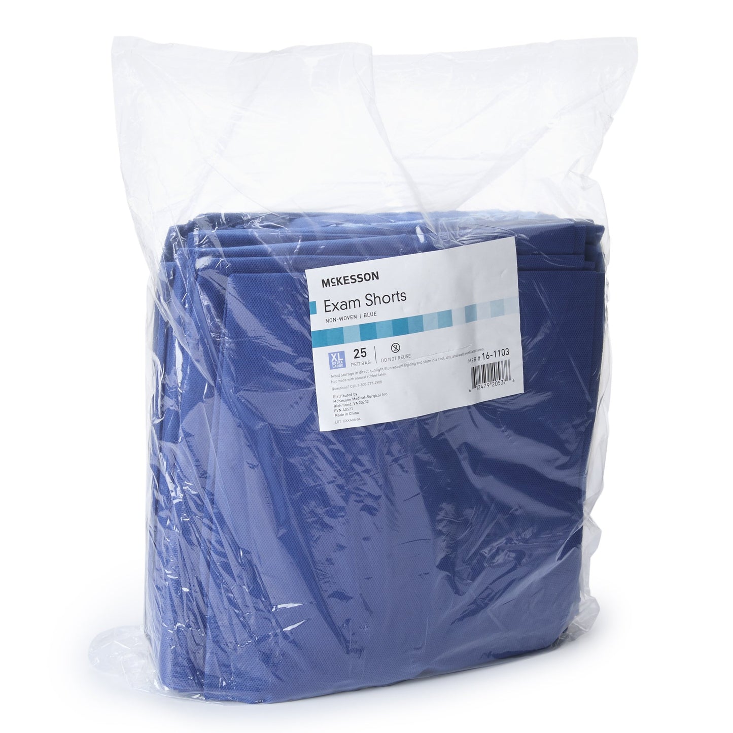SHORTS, EXAM ORTHO BLU XLG 38"-48"