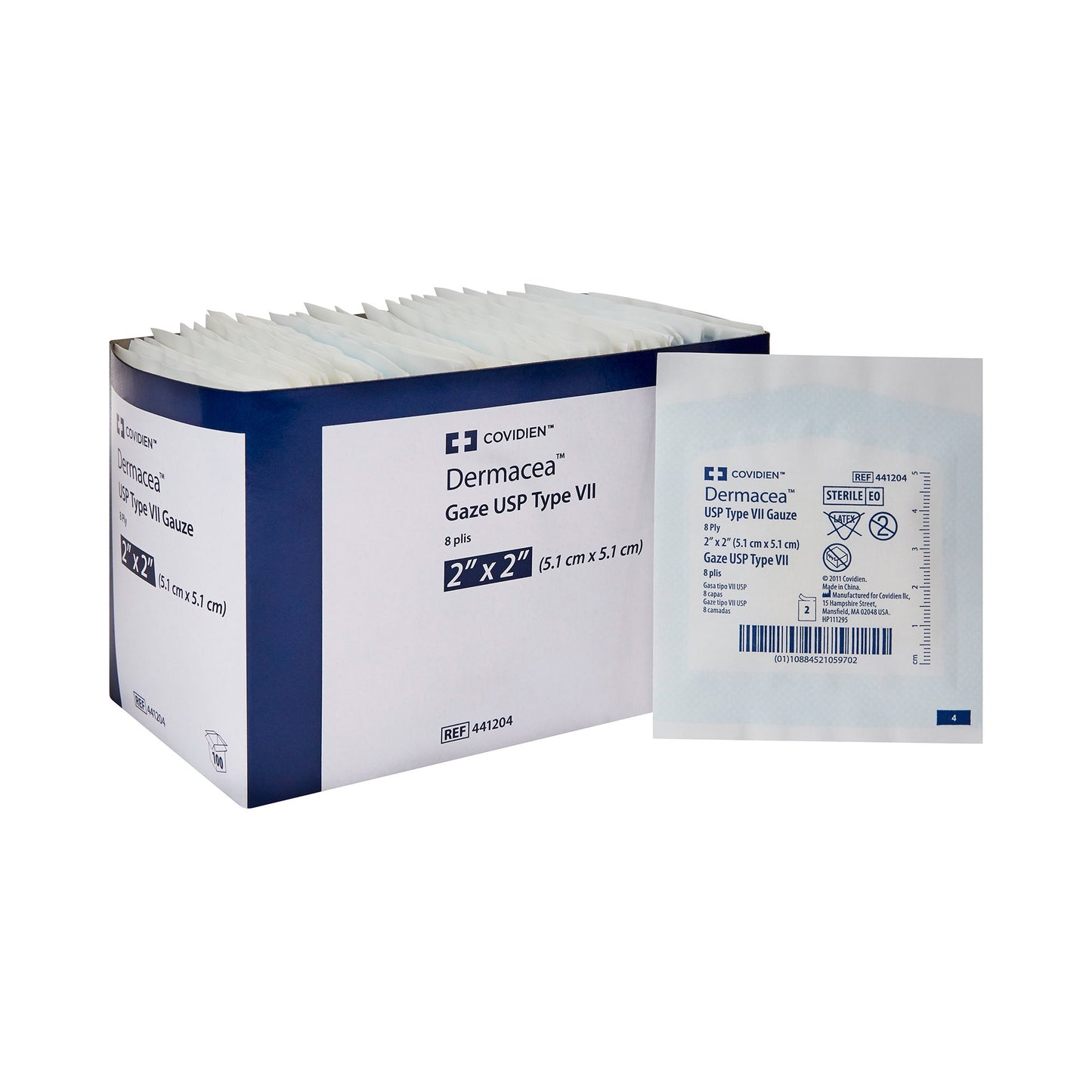 SPONGE, GAUZE DERMA 8PLY STR 2X2