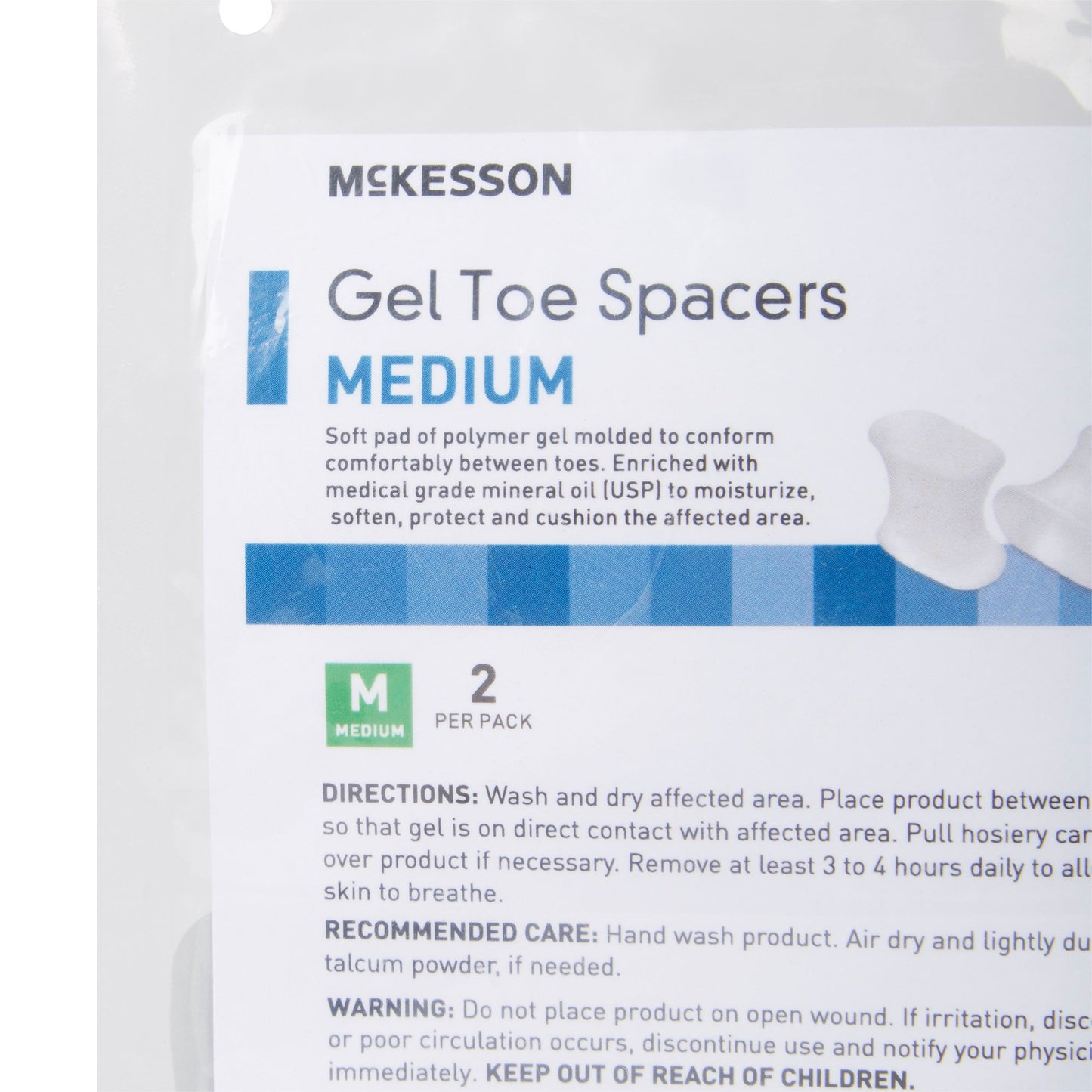 TOE SPACER, GEL THIN MED