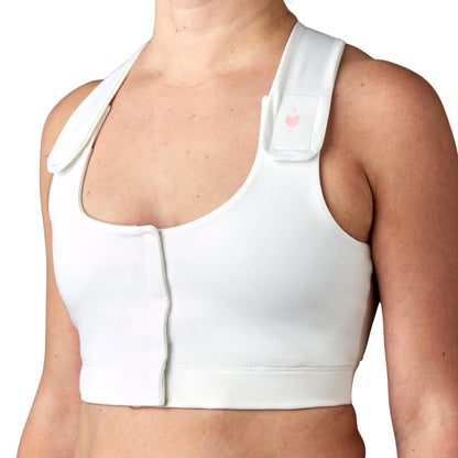 BRA, PST-OP SERENA W/PCKT PUFFADJ STRAP WHT XSM