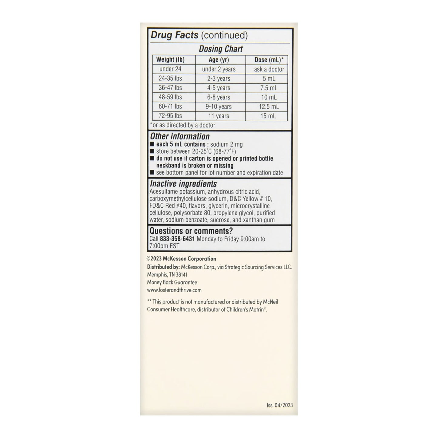 IBUPROFEN, SUSPN ORAL FT CHLDBERRY 4OZ