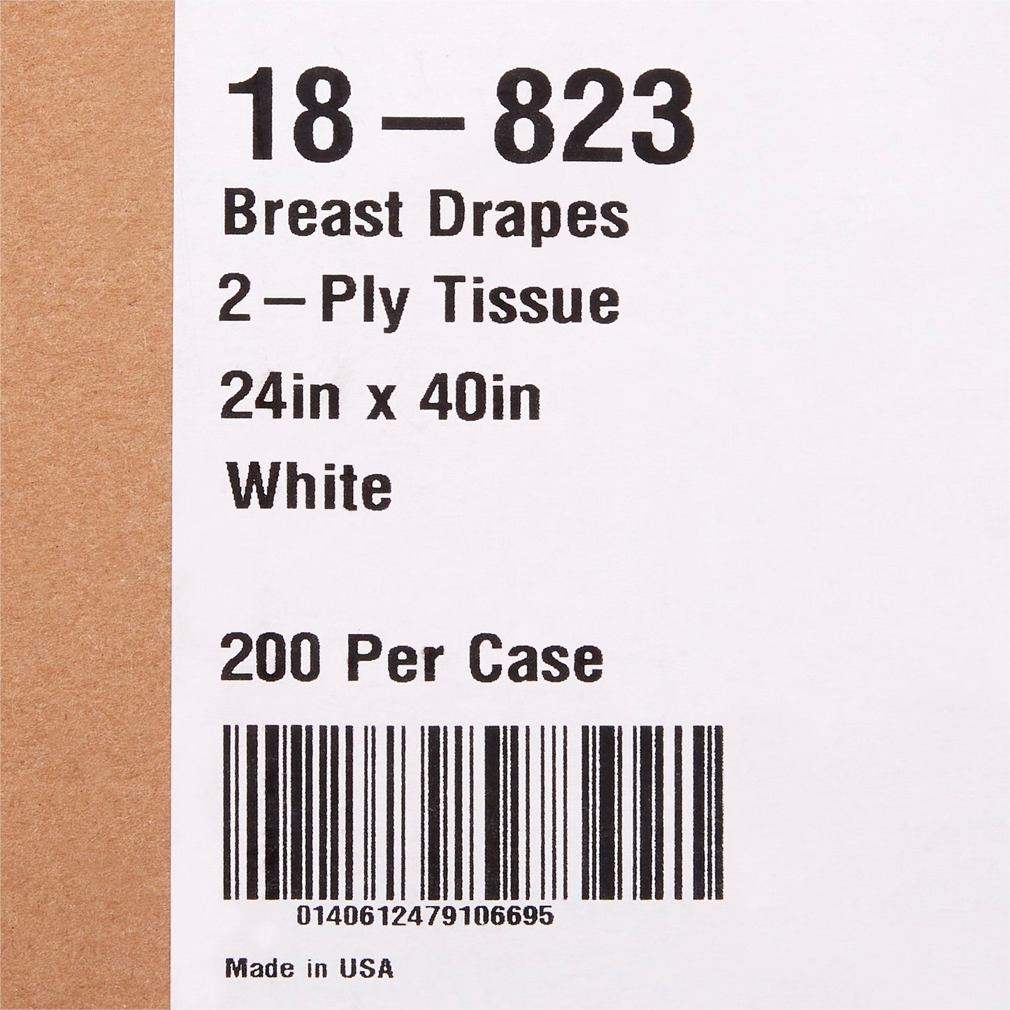 SHEET, DRAPE BREAST 2PLY WHT 24X40