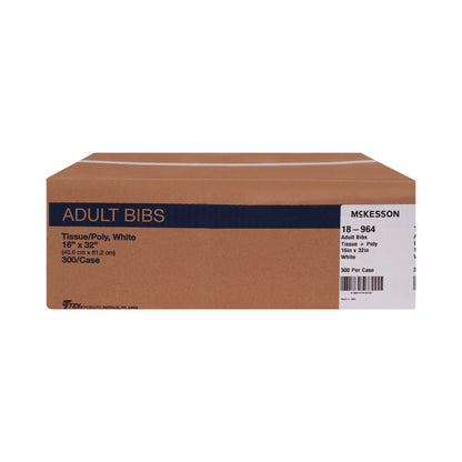 BIB, T/P WHT ADLT 16X32