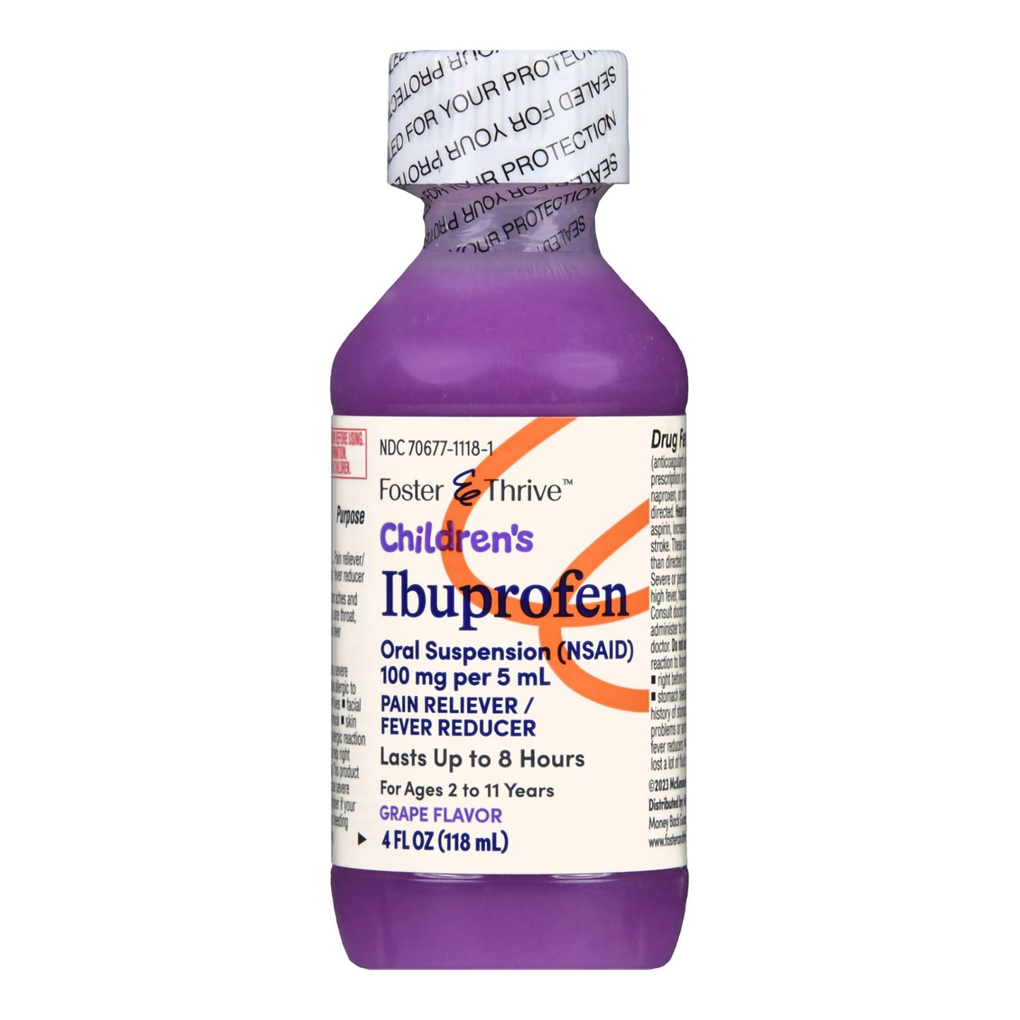 IBUPROFEN, SUSPN ORAL FT CHLDGRAPE 4OZ