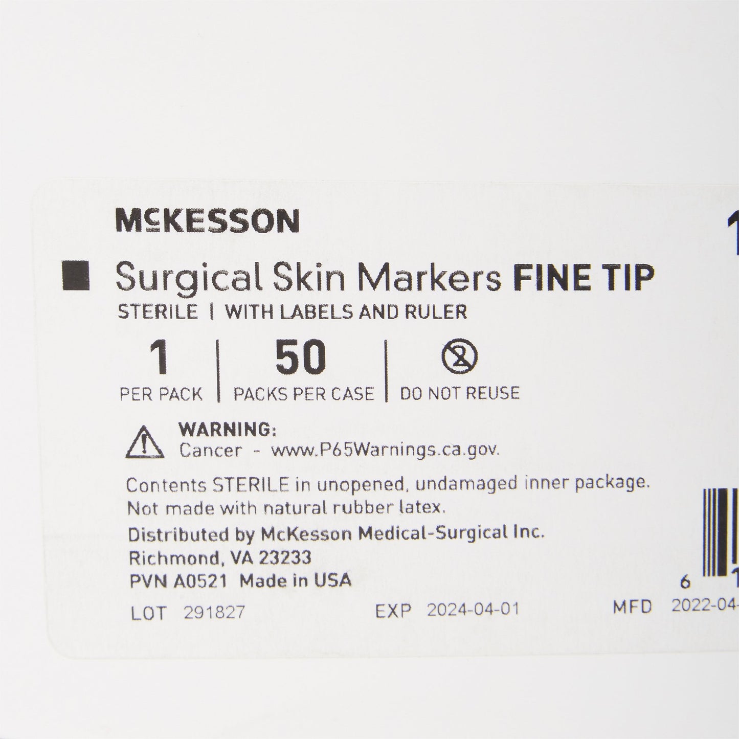 MARKER, SKIN FINE TIP W/RULER& LABELS