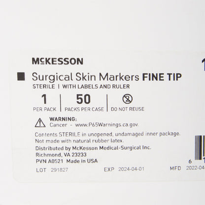 MARKER, SKIN FINE TIP W/RULER& LABELS