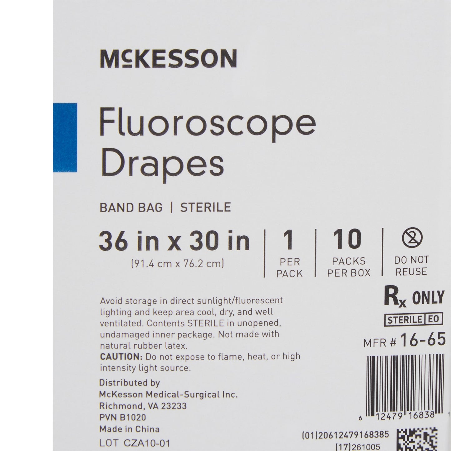 DRAPE, FLOUROSCOPE BAND BAG STR 36"X30"