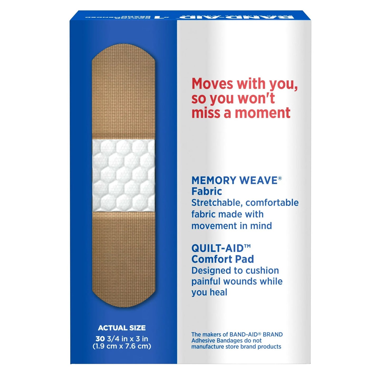 BANDAGE, ADH BAND-AID FLEX FABRIC 0.75"X3"
