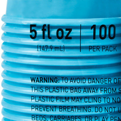 CUP, DRINKING PLASTIC BLU 5OZ