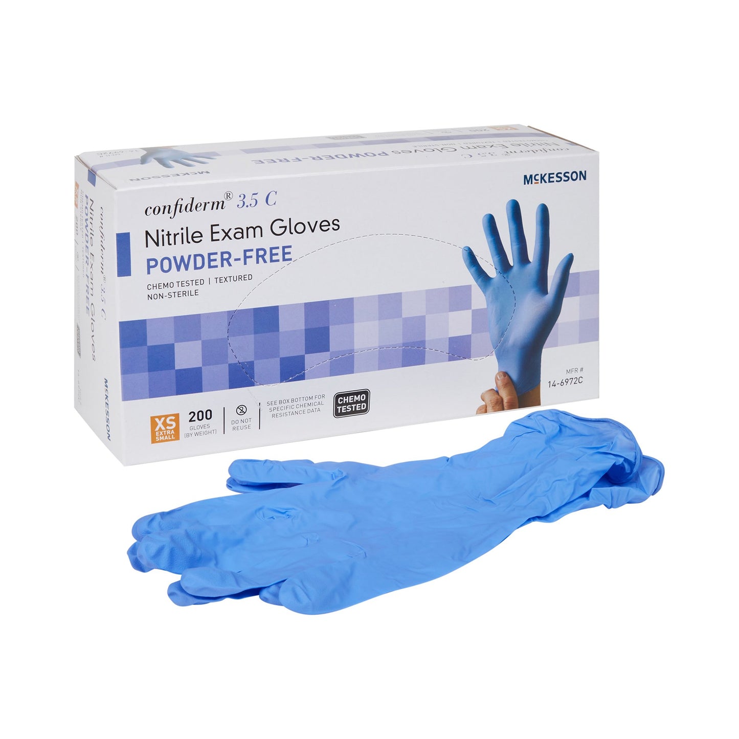 GLOVE, EXAM NTRL XS N/S CHEMO3.5C
