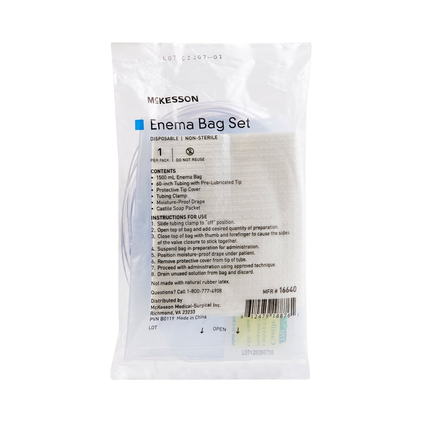 BAG, ENEMA W/SOAP 1500CC
