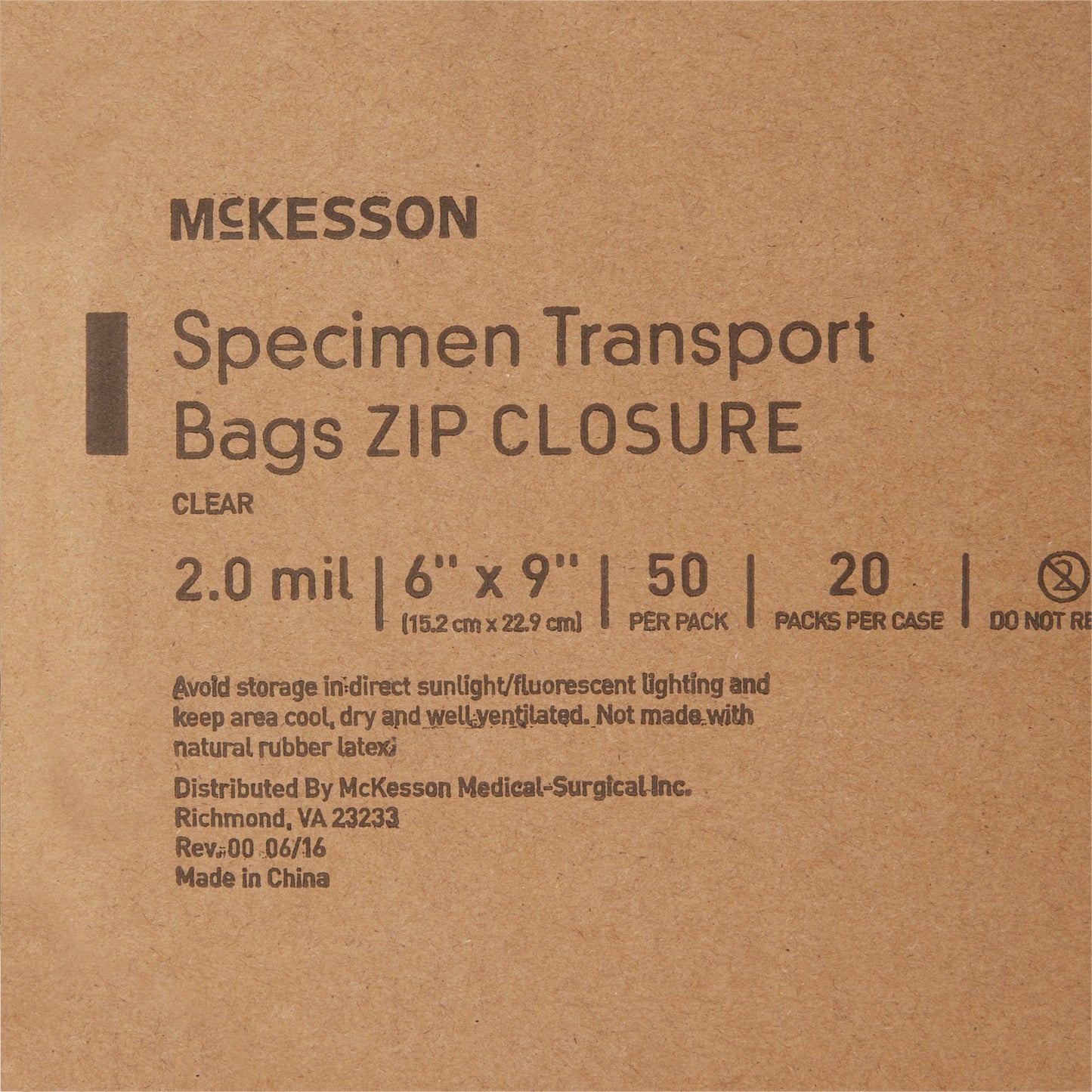 BAG, SPCMN BIOHAZ CLR 6X9