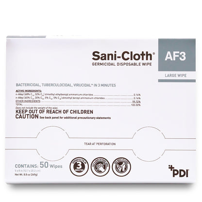 WIPE, DRY SANI-CLOTH AF3 LG 5X8 INDIVIDUAL PACK