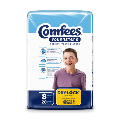 DIAPER, BABY/YOUTH COMFEES SZ8