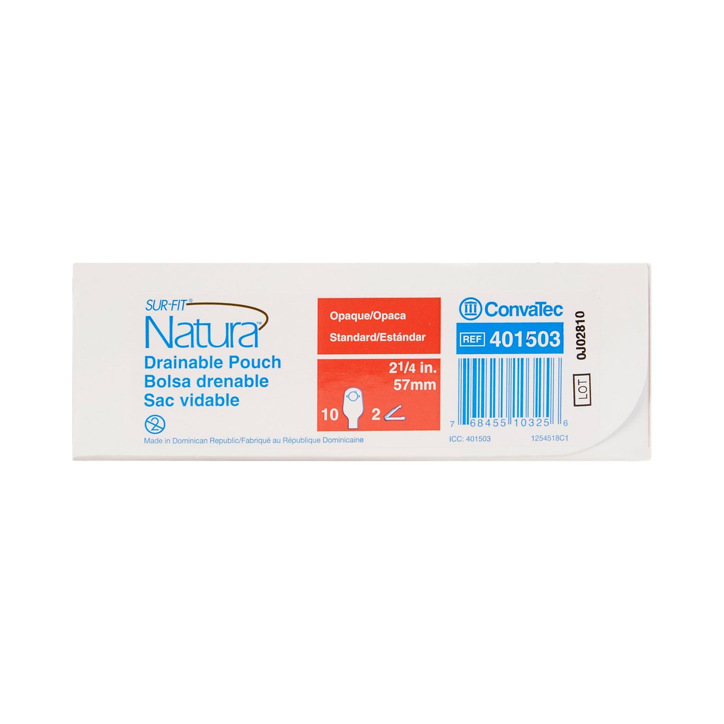 POUCH, DRN 12" OPAQUE OPN 2 1/4"