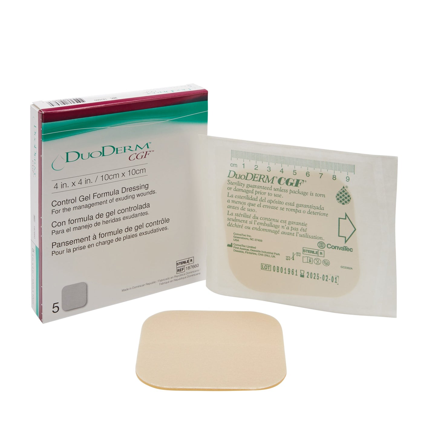 DRESSING, DUODERM CGF STR 4"X4"