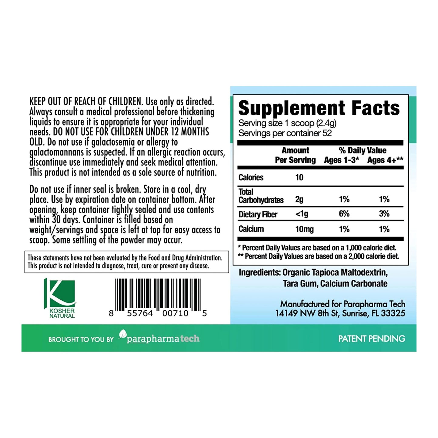 THICKENER, LIQ NAT PURATHICK JAR 125G