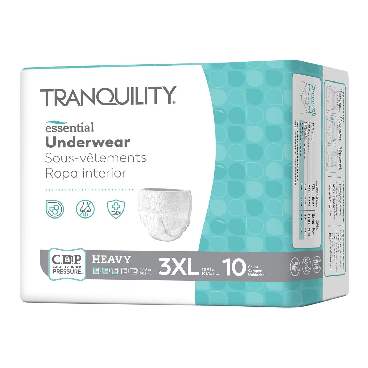 UNDERWEAR, TRANQUILITY OVERNIGHT DISP HD 3XLG