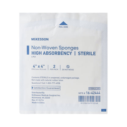 SPONGE, N/WOVN HI-ABSRB 4"X4"4PLY STR