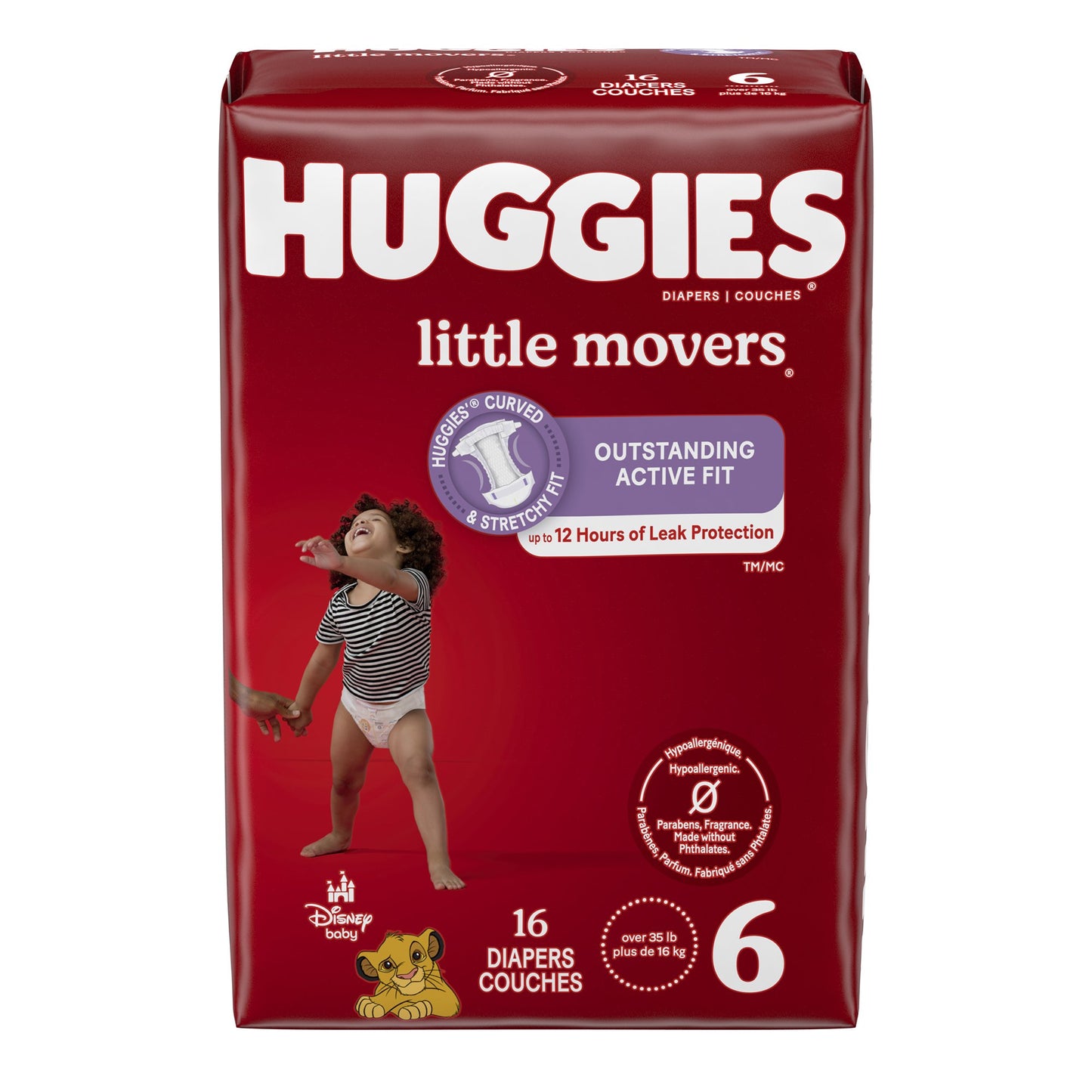 DIAPER, HUGGIES LITTLE MOVERSJUMBO SZ6