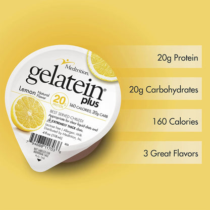 NUTRIENT, GELATIN PLUS LEMON 4OZ CUP