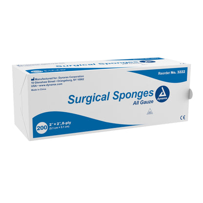 SPONGE, GAUZE 8PLY 2"X2" N/S