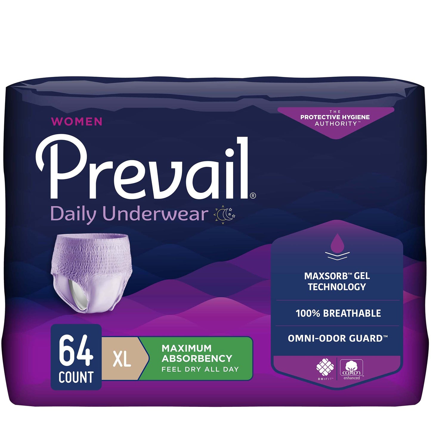 UNDERWEAR, PREVAIL WOMEN 48"-64" XLG