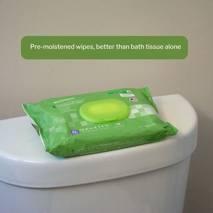 WIPE, WET FLUSHABLE XL UNSCNTDSFT PK W/LID