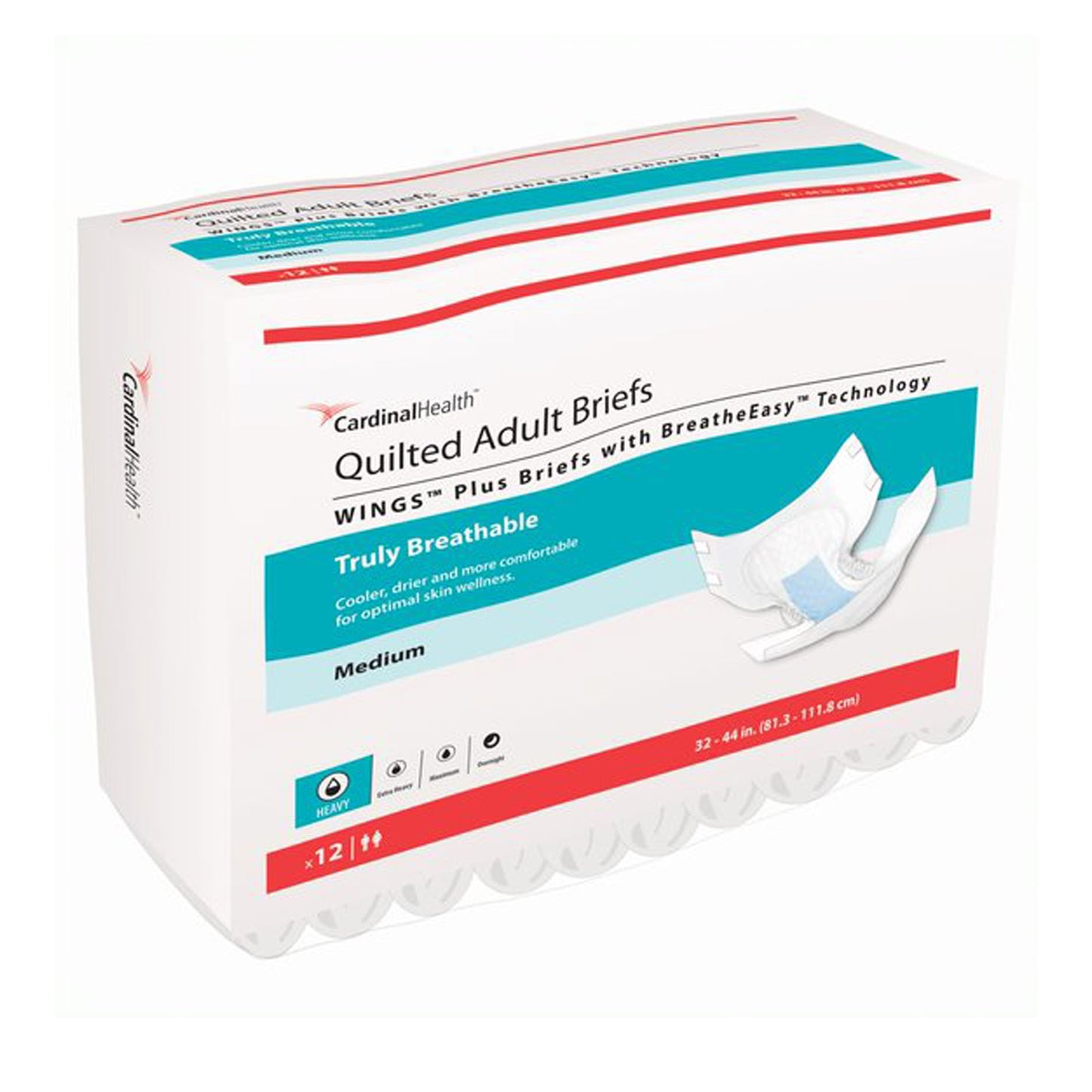 BRIEF, QUILTED PLUS BREATHE EASY MED