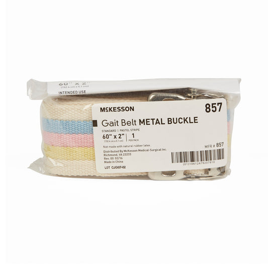 BELT, GAIT STRIP W/METAL BUCKLE PASTEL 60"