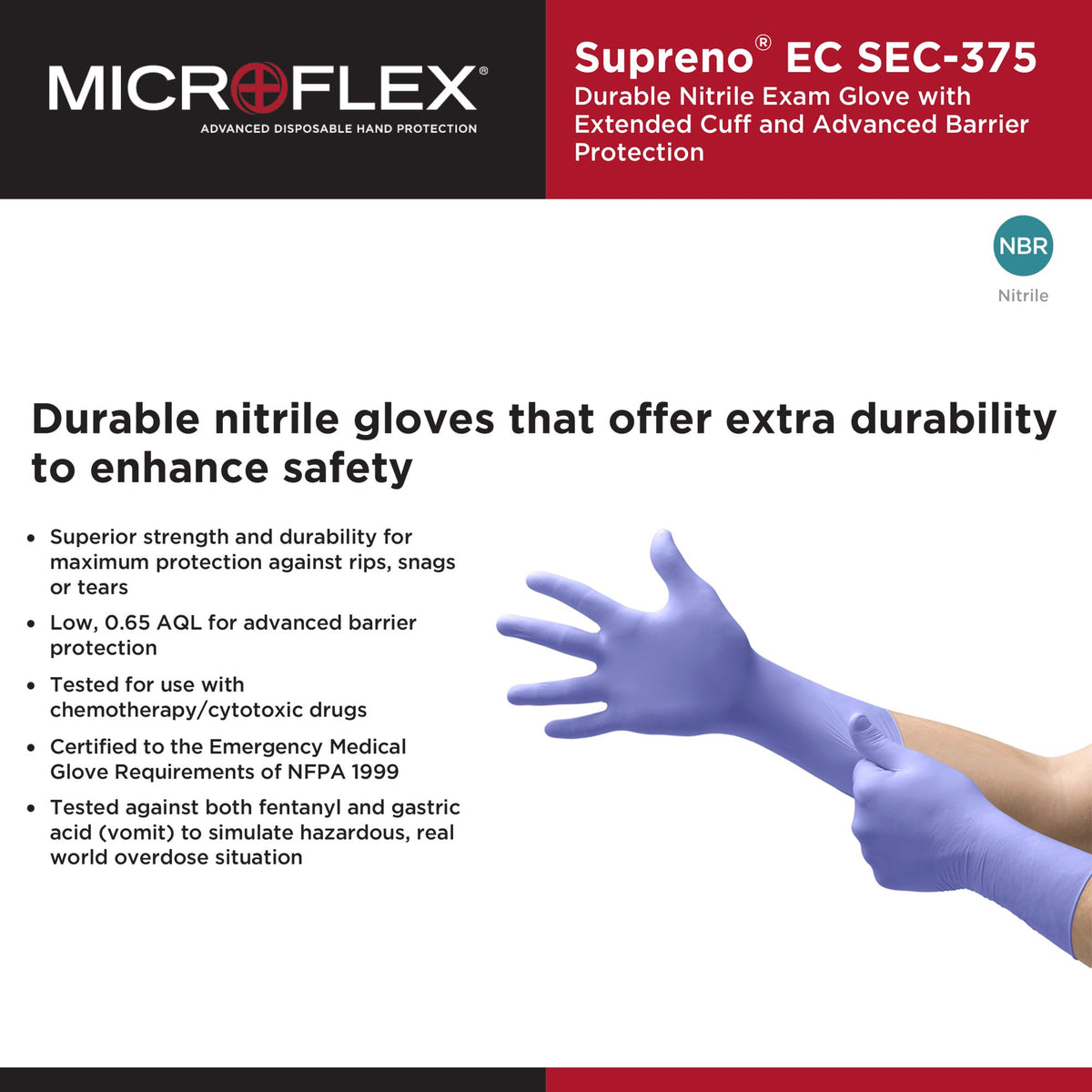 GLOVE, EXAM NTRL XL N/S EXTCFCHEMO