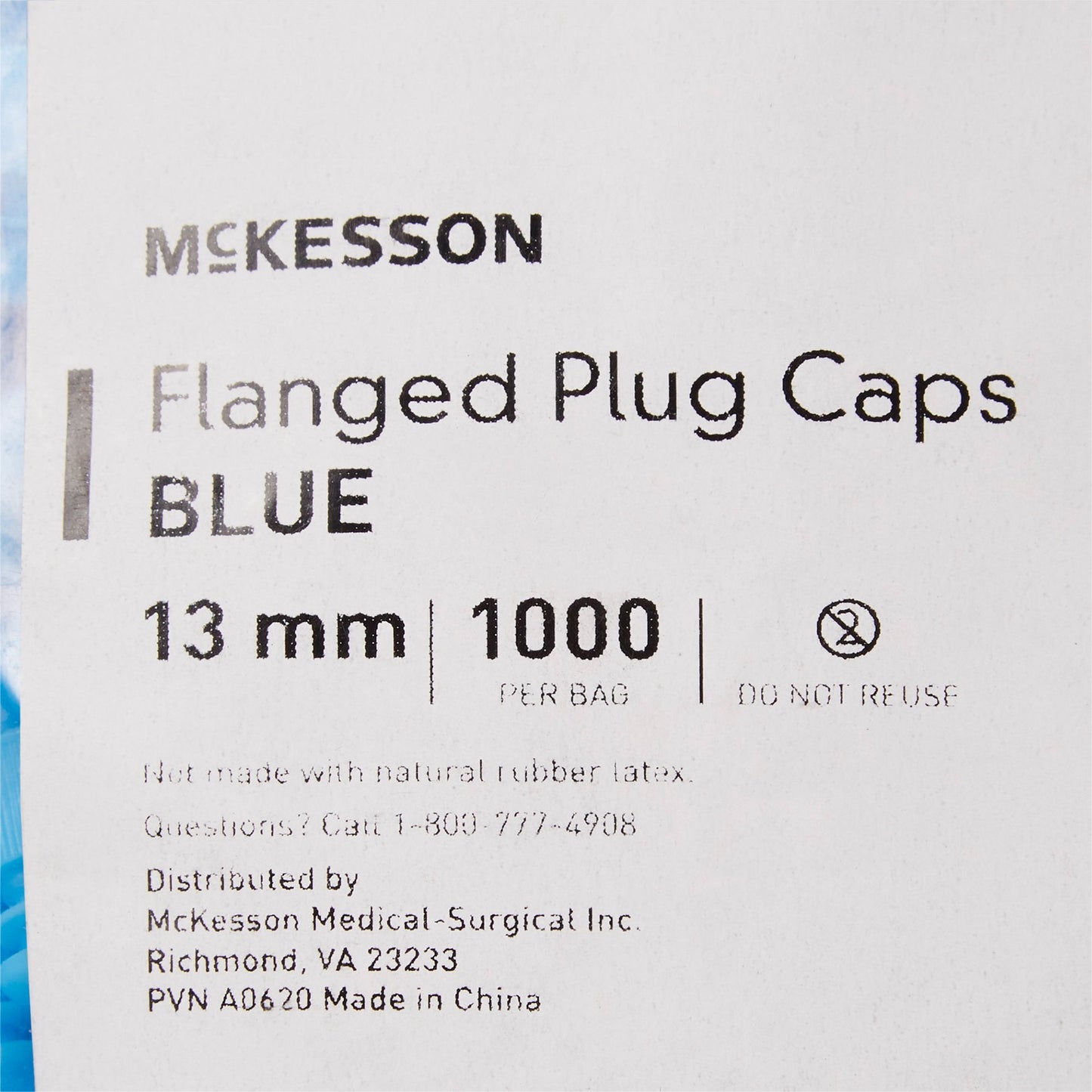 CAP, VAC TUBE BLU 13MM