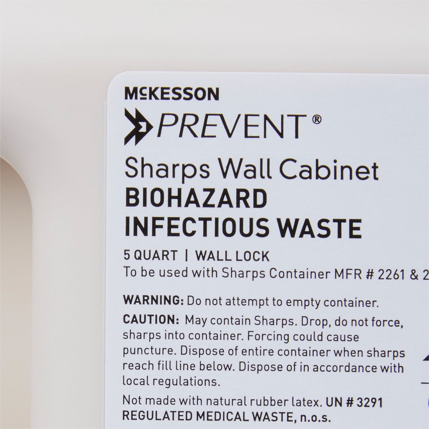 CABINET, SHARPS LOCK WALL 5QTW/2KEYS