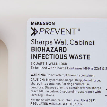 CABINET, SHARPS LOCK WALL 5QTW/2KEYS
