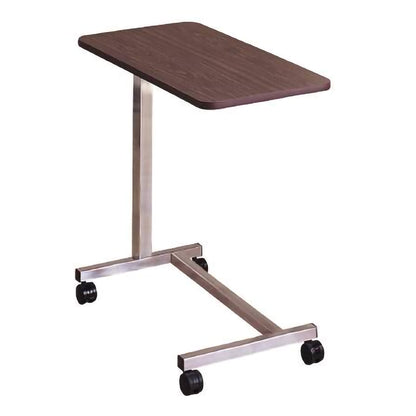 TABLE, OVERBED U-BASE WALNUT/CHROME