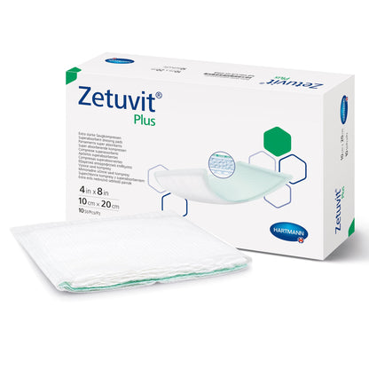 DRESSING, WOUND ZETUVIT PLUS W/SAP 4"X8"