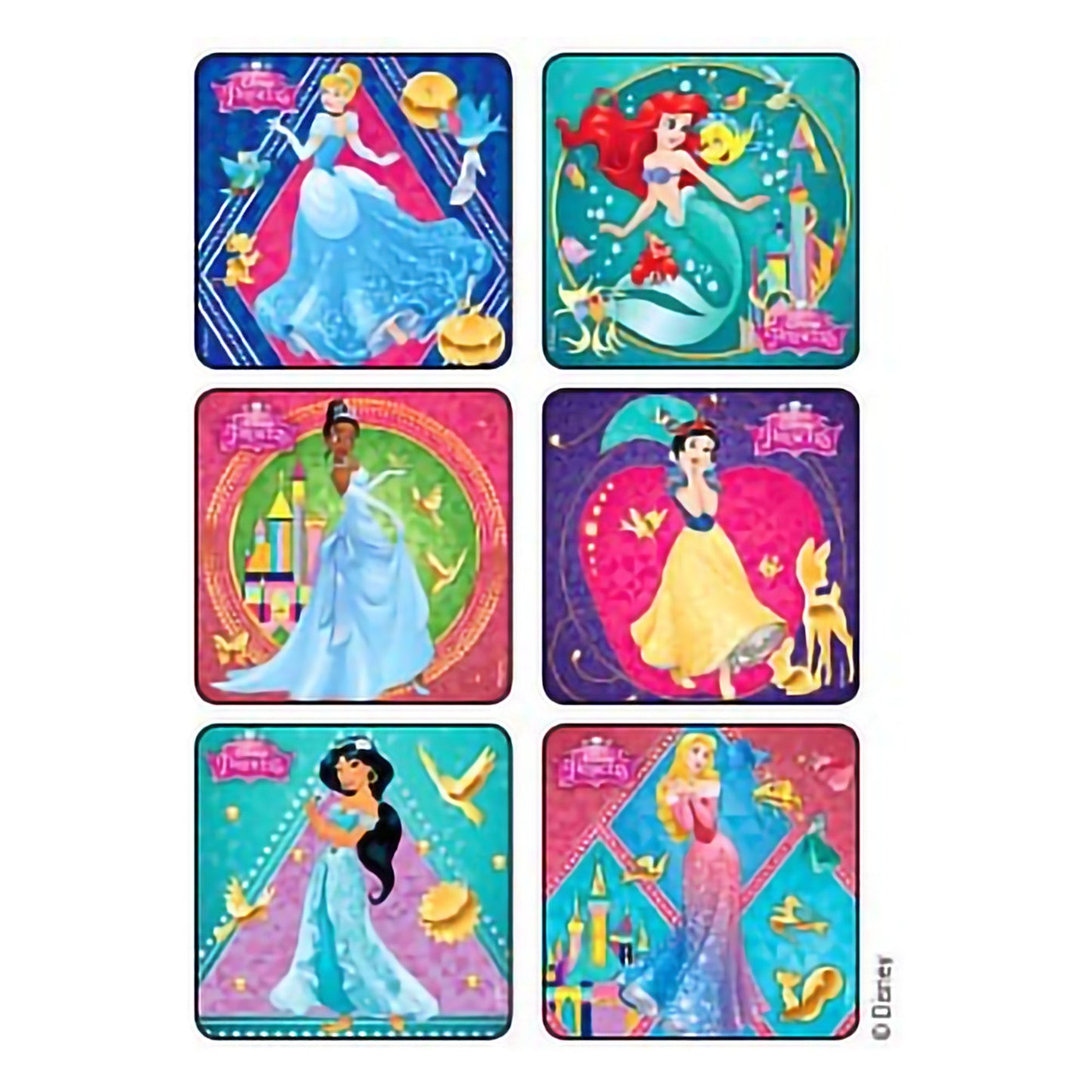 STICKER, DISNEY PRINCESS GLITTER