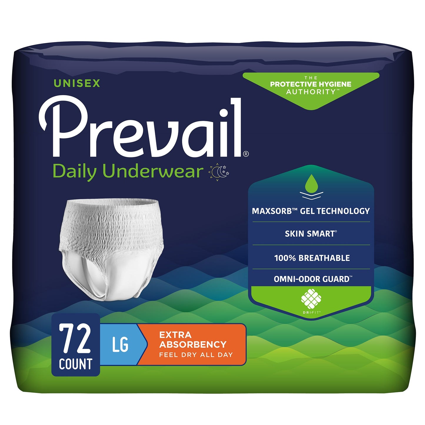 UNDERWEAR, PULL-ON PREVAIL LG