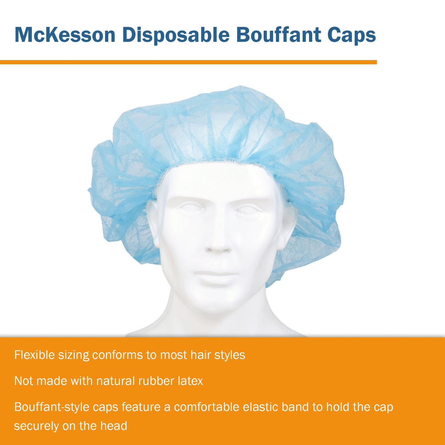 CAP, BOUFFANT LF SB BLU 21"
