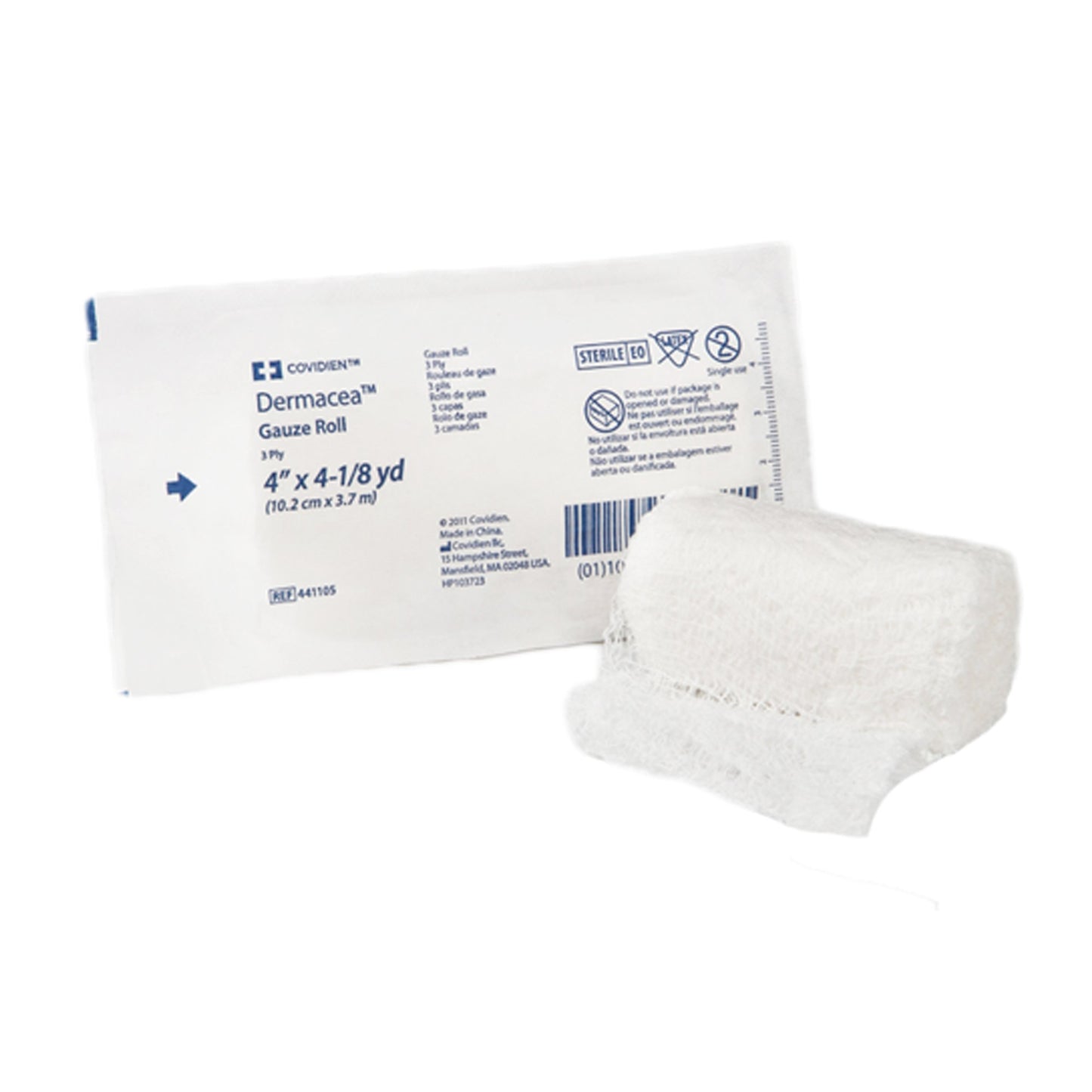 GAUZE, ROLL FLUFF DERMACEA 2PLY 4"X4YDS