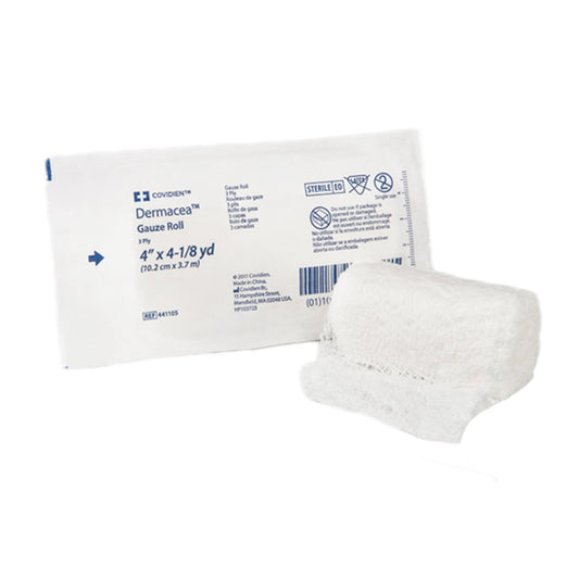 GAUZE, ROLL FLUFF DERMACEA 2PLY 4"X4YDS