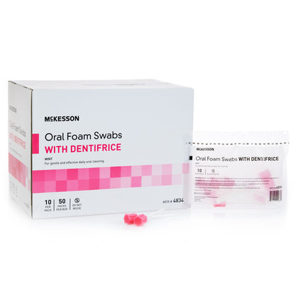 ORAL FOAM SWABSTICK, W/DENTIFRICE MINT