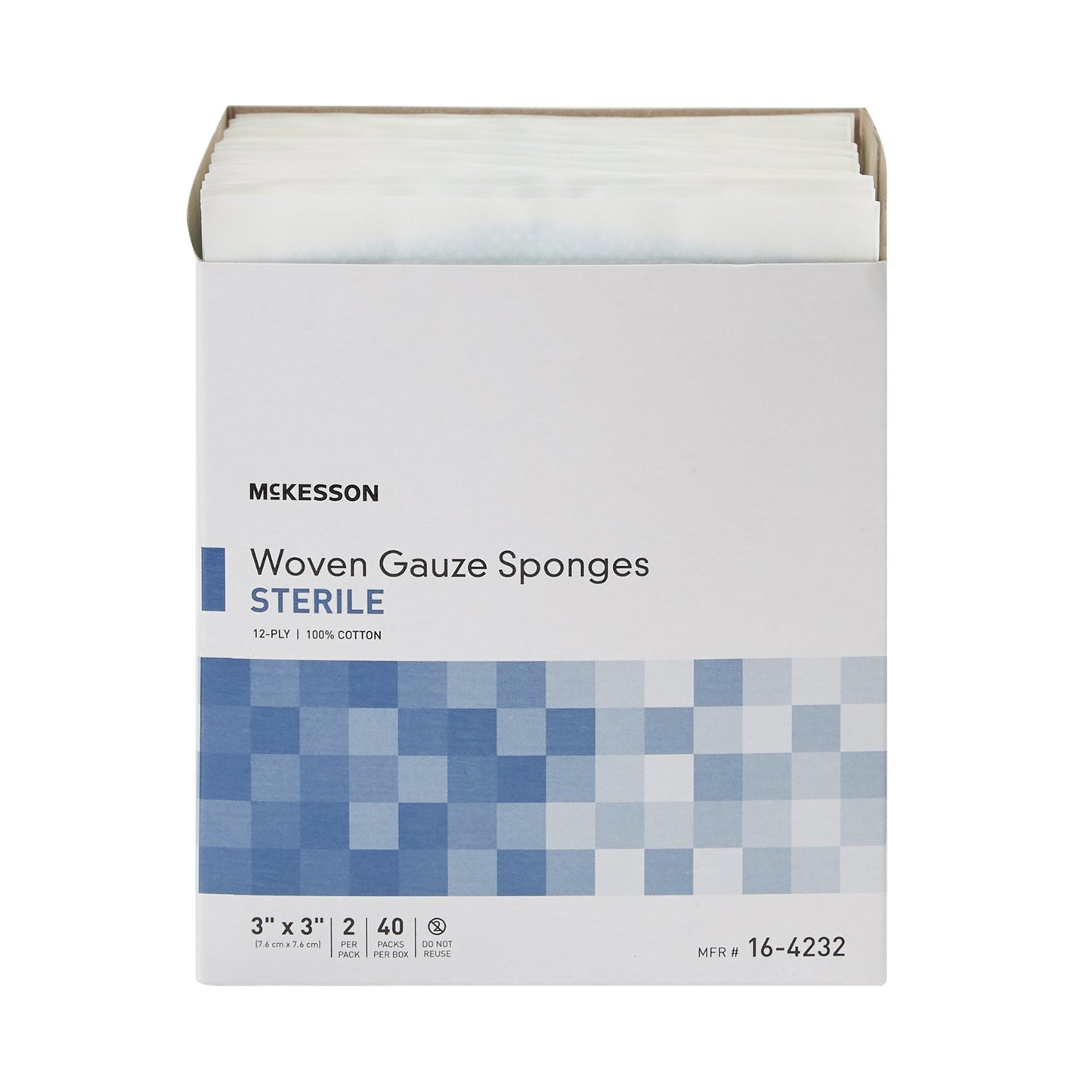SPONGE, GAUZE 12PLY STR 2'S 3"X3"